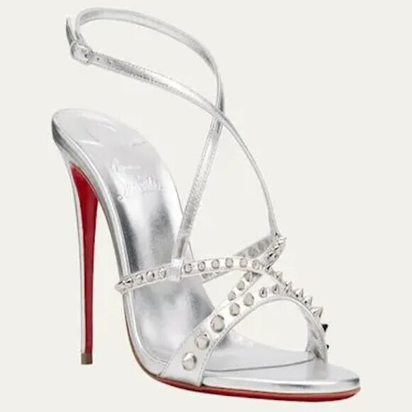 Christian Louboutin TATOOSHKA SPIKES 100 Strappy Sandals Heels Shoes - Picture 2 of 15